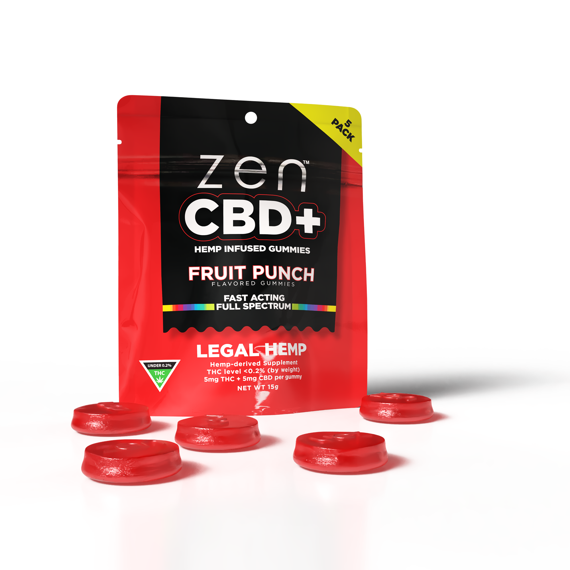 Fruit Punch <p>50mg Hemp-Infused Gummies
